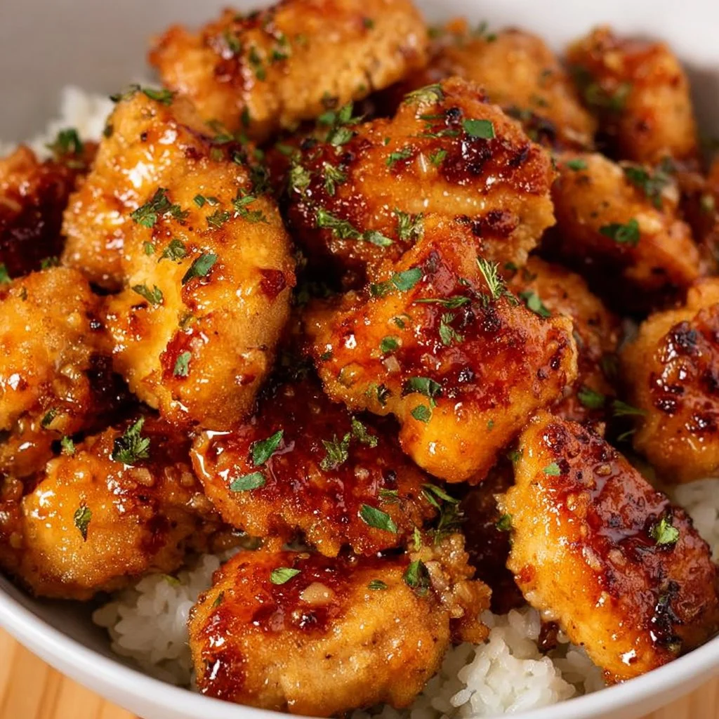 20 Minute Honey Garlic Chicken Bites