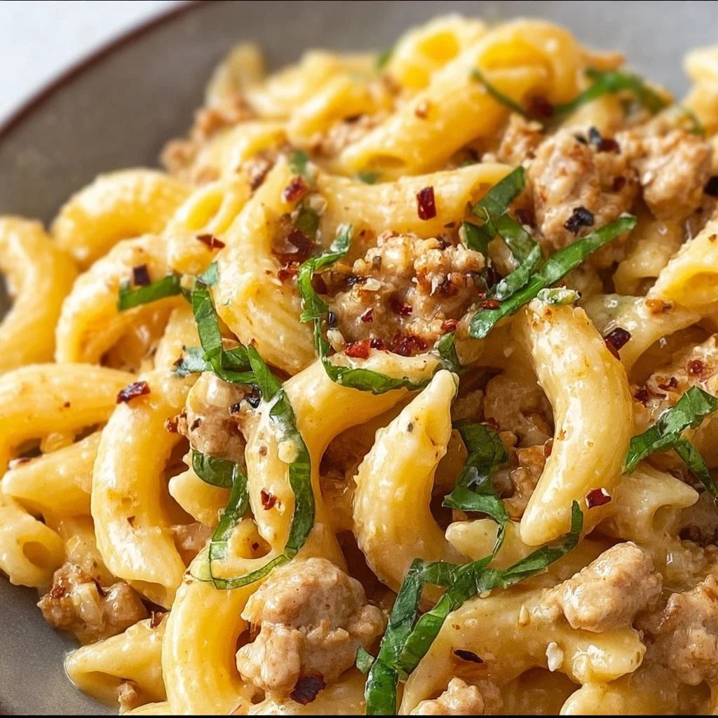 Creamy Ground Chicken Pasta