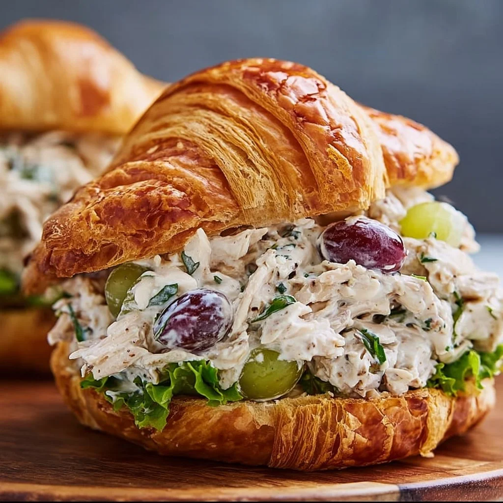 Grape Chicken Salad Croissant Sandwich