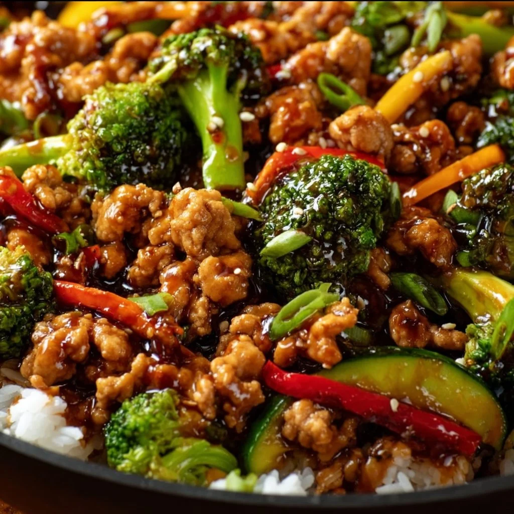 Ground Chicken Teriyaki Stir Fry