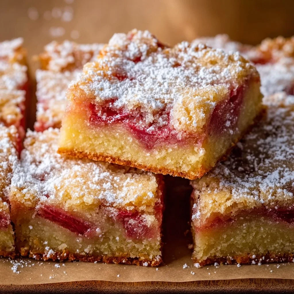 Homemade Lemon Rhubarb Bars
