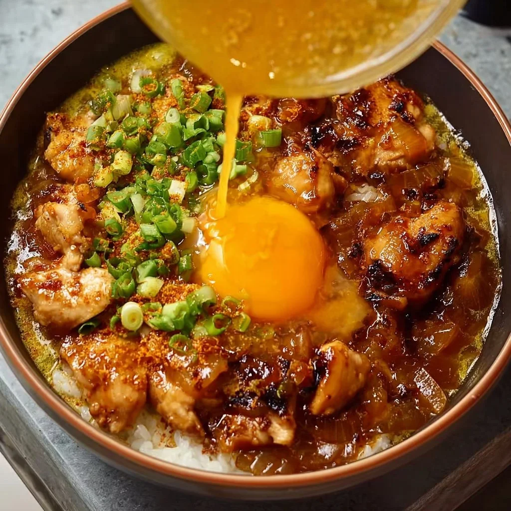 Japanese Inspired Chicken and Egg Rice Bowl