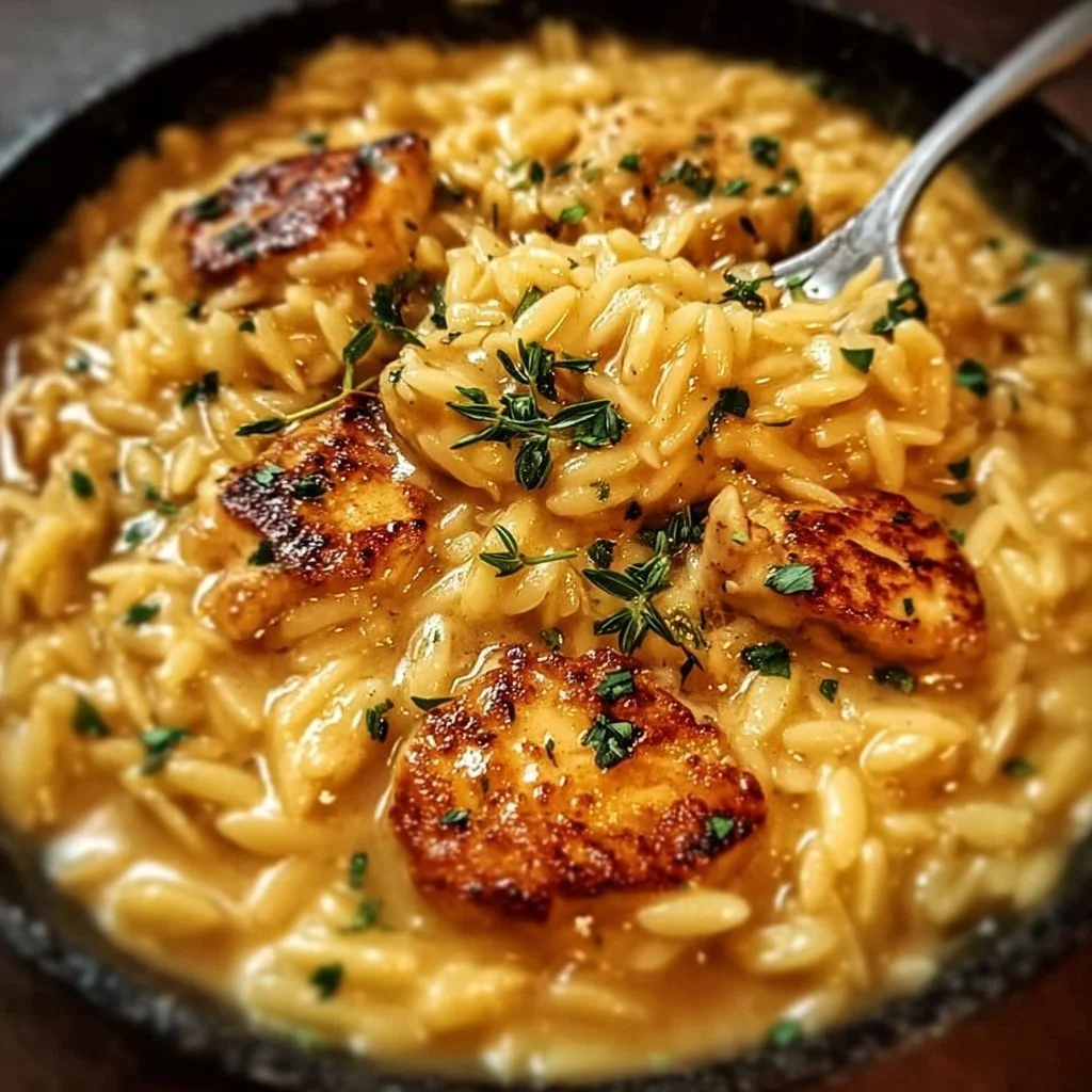 Delicious Marry Me Chicken Orzo dish served on a plate